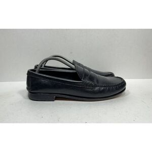 Quoddy Black Leather Moc Toe Loafers Men’s Size 9.5 Slip On Dress Shoes